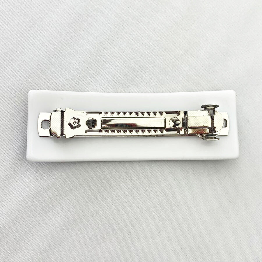 Japanese Hair Barrette Hair Clip Big Wave & Red Mt. Fuji (set of 2) Rectangle made in Japan