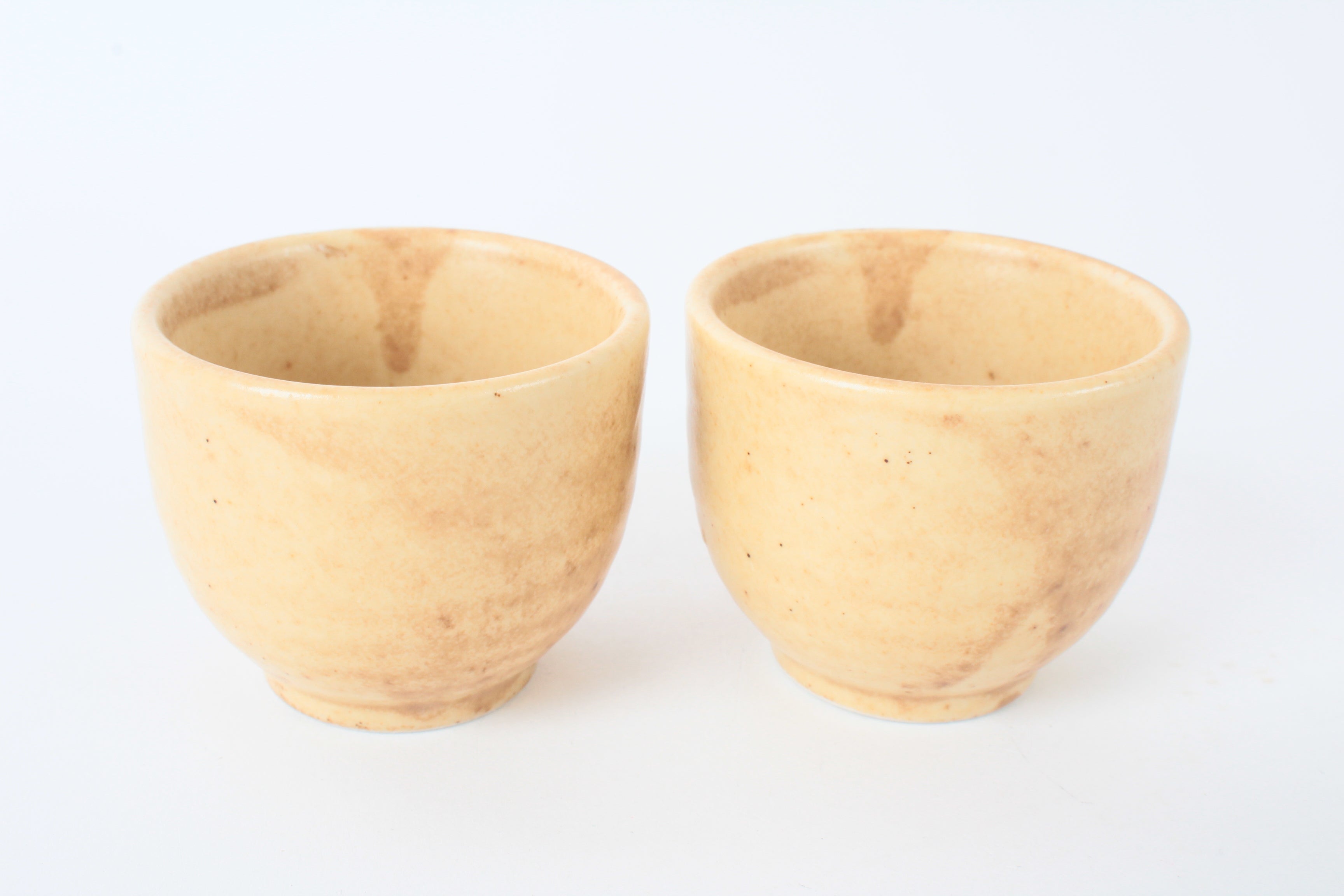 Mino ware Japanese Ceramic Chicken Shape Tokkuri and Sake Cup set Brown and Green made in Japan