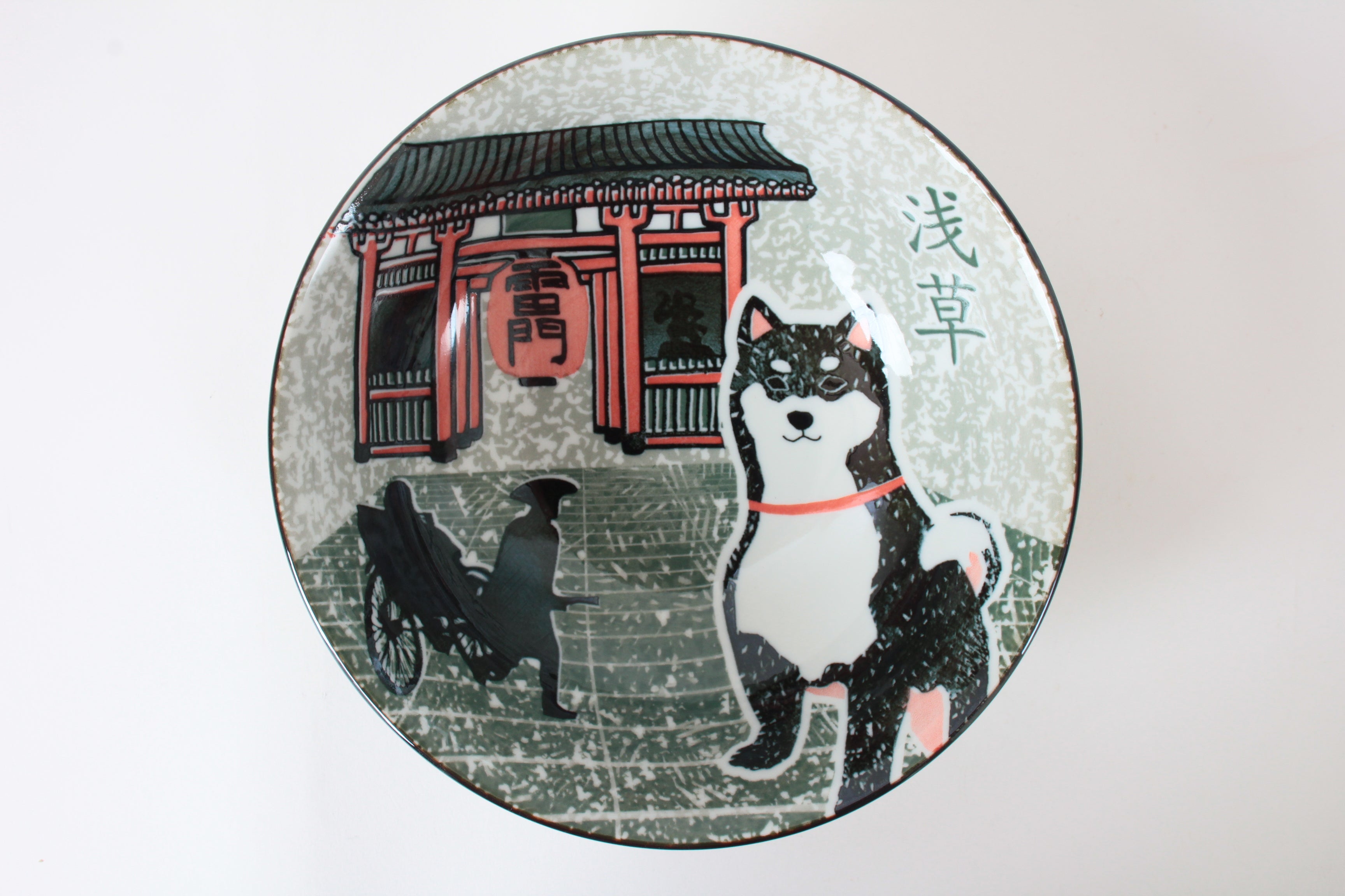 Mino ware Japanese Ramen Noodle Donburi Bowl Shibaken w/Asakusa made in Japan
