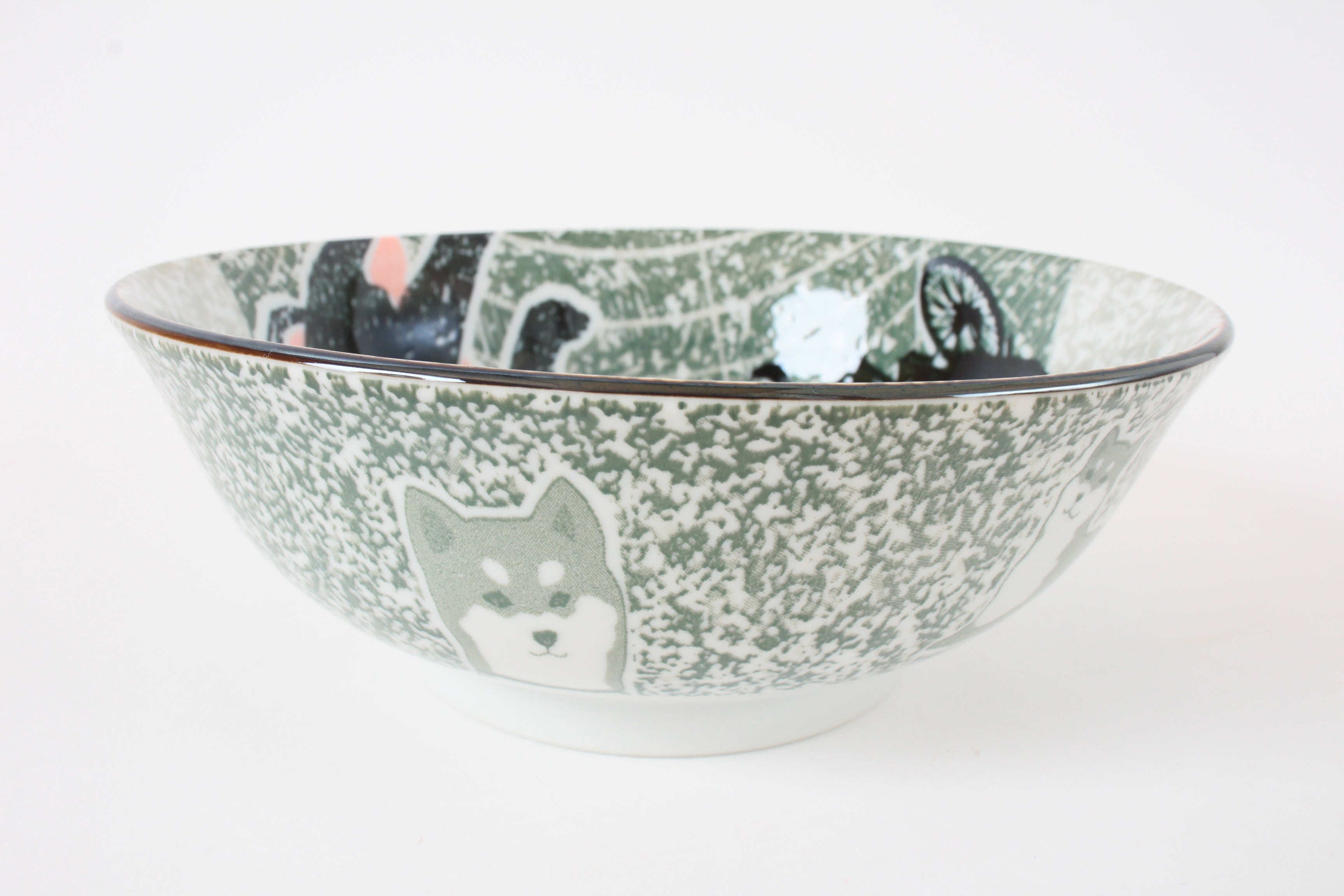 Mino ware Japanese Ramen Noodle Donburi Bowl Shibaken w/Asakusa made in Japan