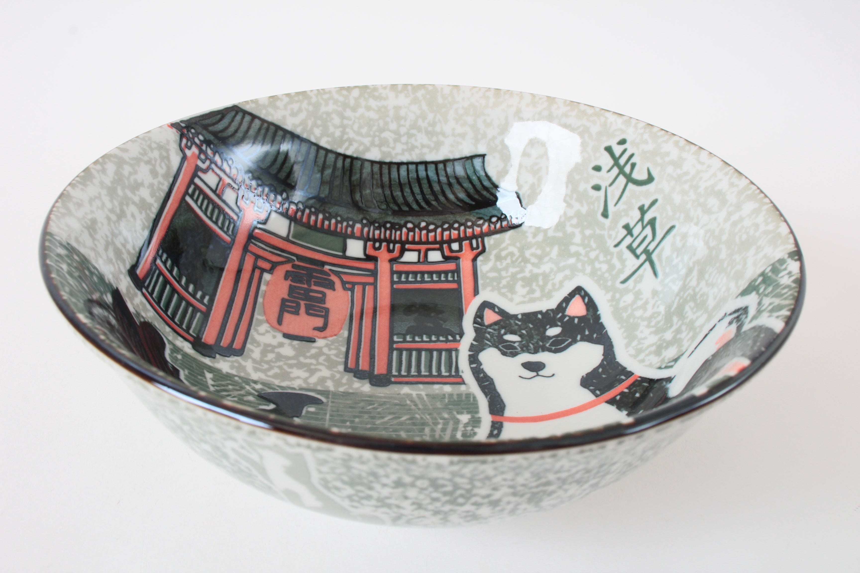 Mino ware Japanese Ramen Noodle Donburi Bowl Shibaken w/Asakusa made in Japan