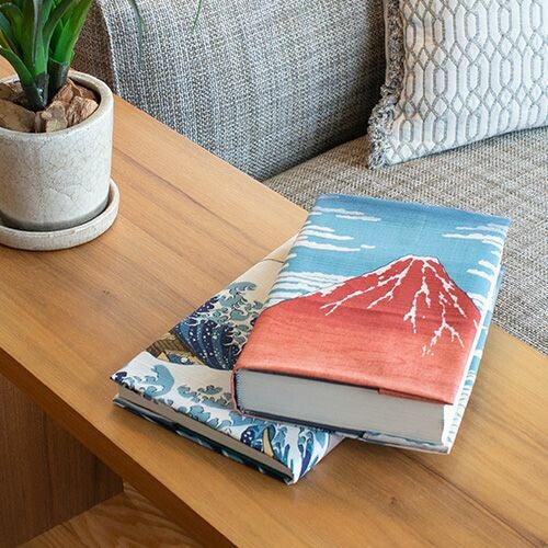 Furoshiki Japanese Wrapping Cloth Red Mt. Fuji Akafuji Gaifukaisei made in Japan 48x48cm