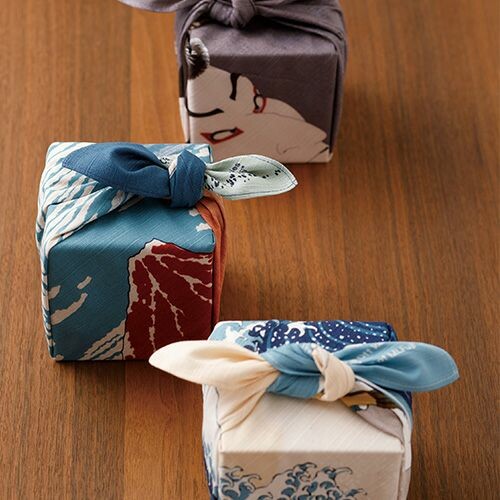 Furoshiki Japanese Wrapping Cloth Red Mt. Fuji Akafuji Gaifukaisei made in Japan 48x48cm