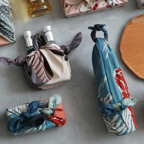 Furoshiki Japanese Wrapping Cloth Red Mt. Fuji Akafuji Gaifukaisei made in Japan 48x48cm