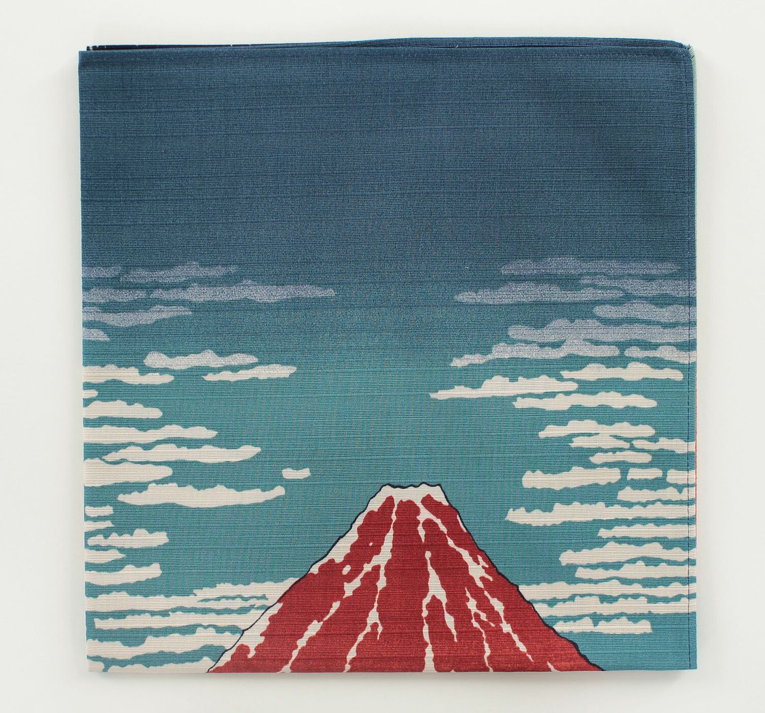 Furoshiki Japanese Wrapping Cloth Red Mt. Fuji Akafuji Gaifukaisei made in Japan 48x48cm