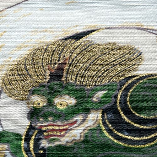 Furoshiki Japanese Wrapping Cloth Fujin & Raijin Wind God and Thunder God made in Japan 48x48cm