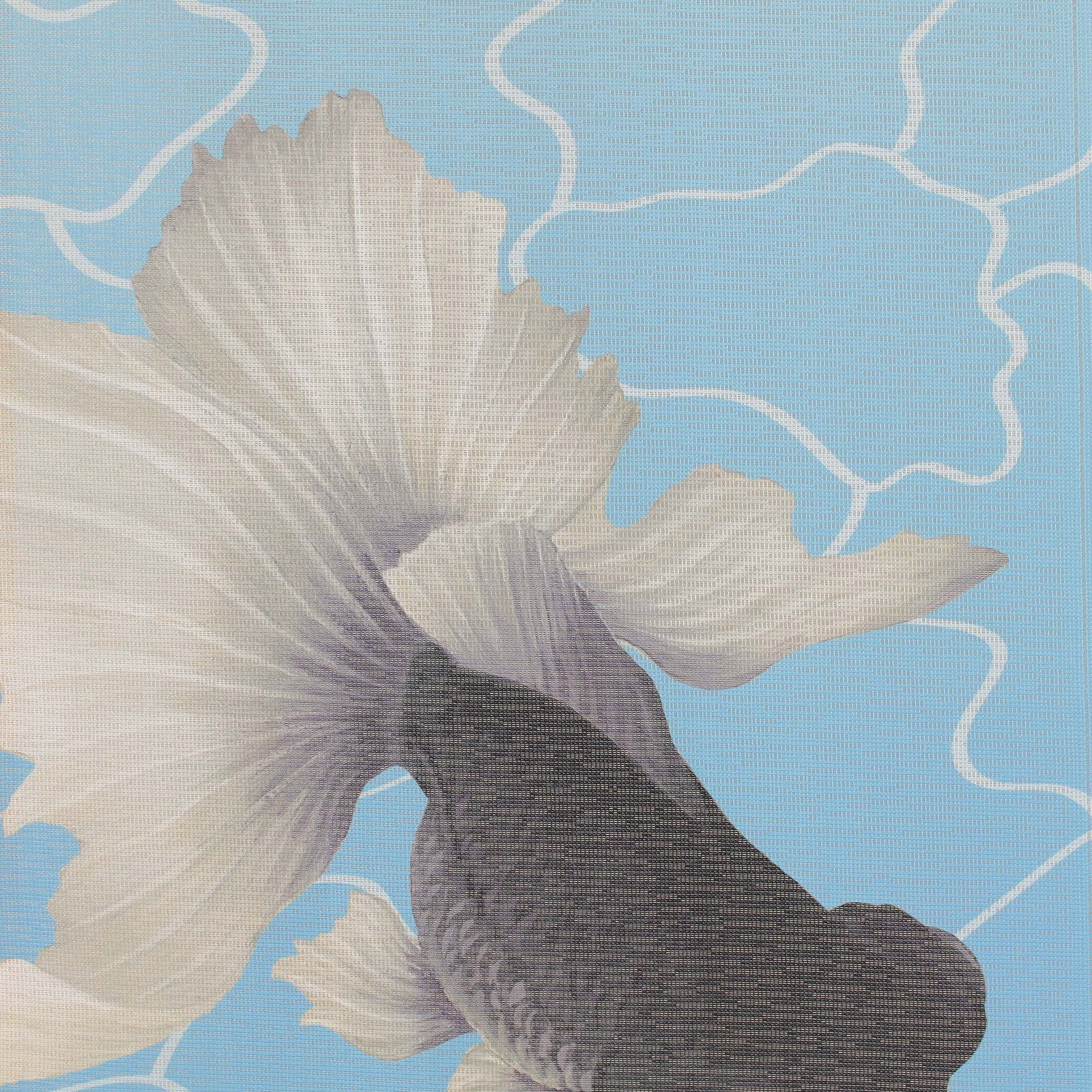 Japanese Noren Doorway Curtain Tapestry Carp Goldfish, Blue, made in Japan