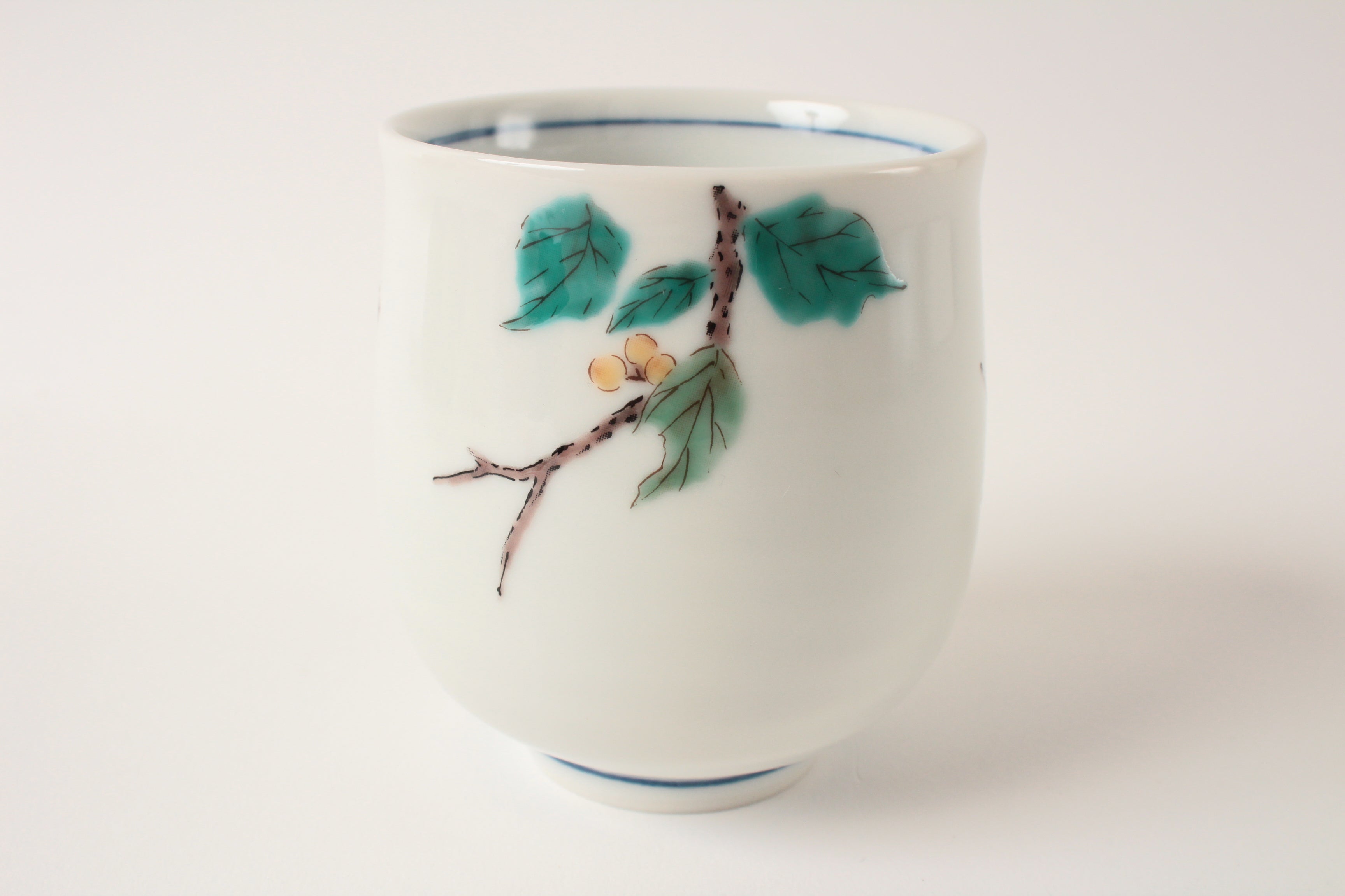 Kutani ware Japanese Ceramic Yunomi Chawan Tea Cup White-eye made in Japan