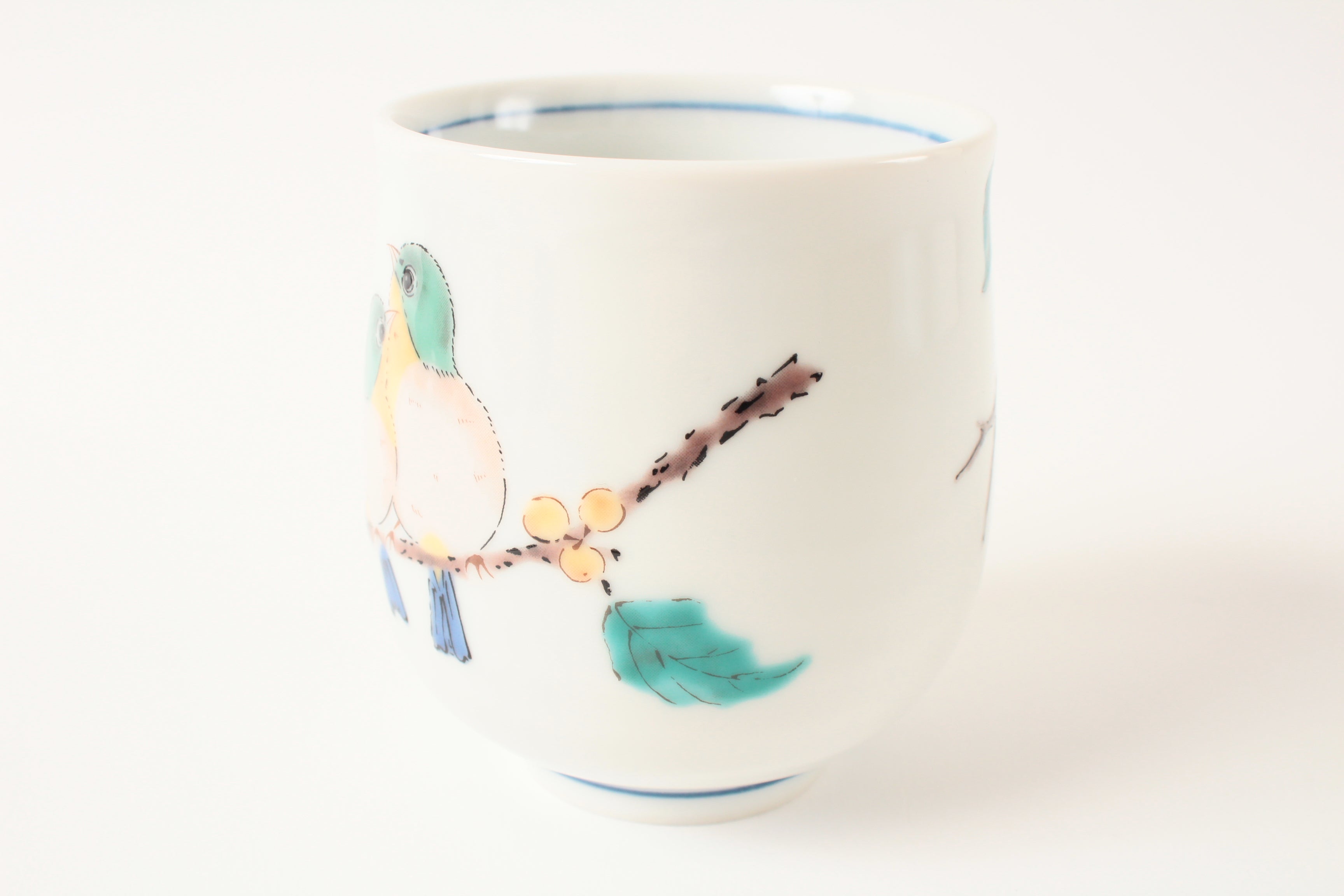 Kutani ware Japanese Ceramic Yunomi Chawan Tea Cup White-eye made in Japan