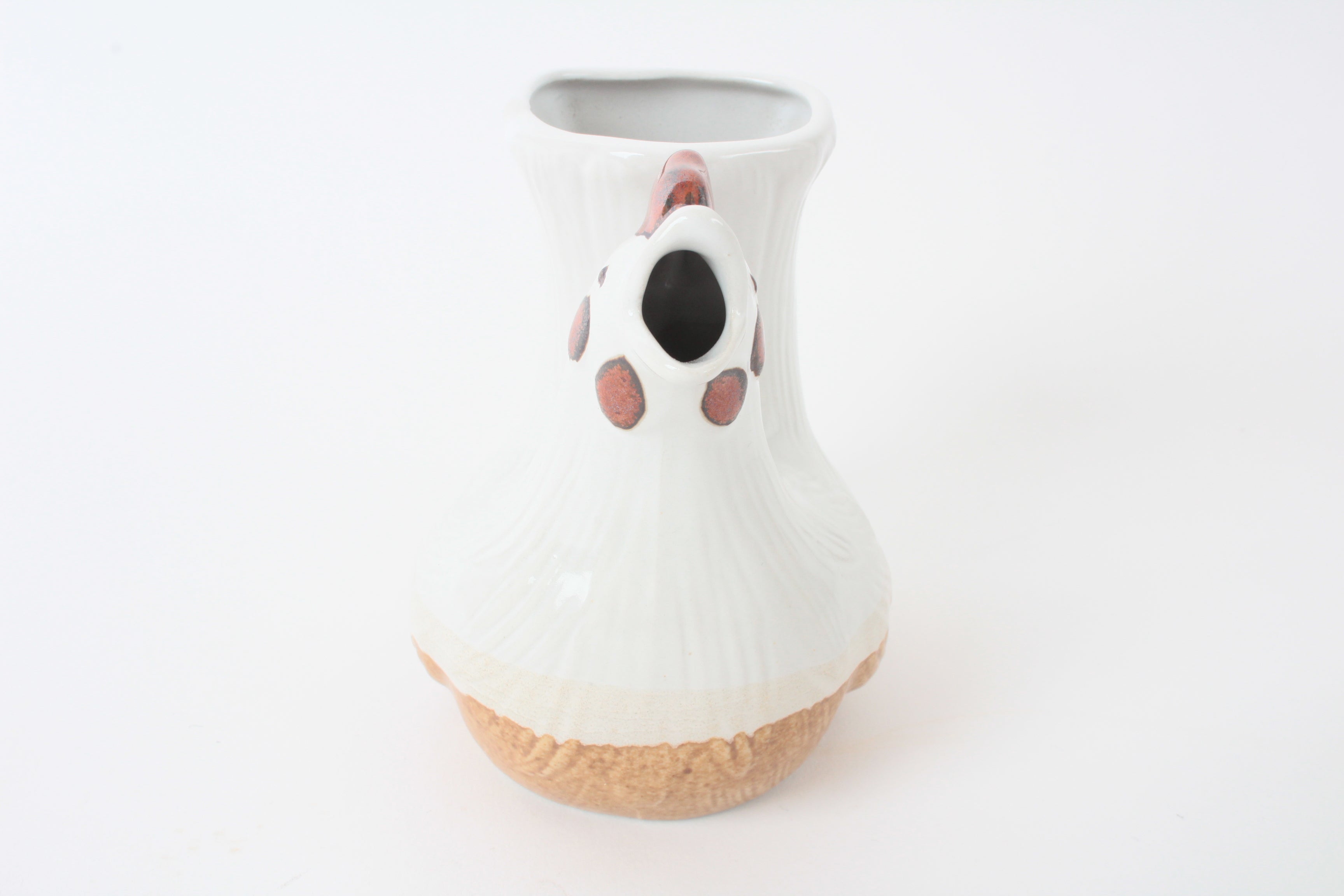 Mino ware Japanese Ceramic Chicken Shape Tokkuri and Sake Cup set White made in Japan