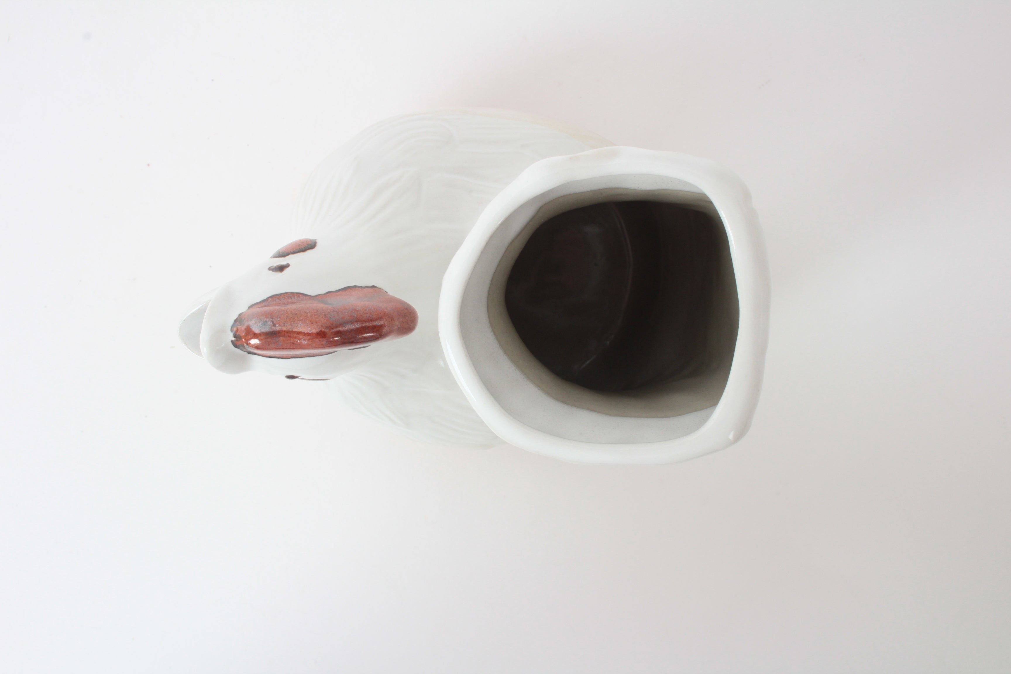Mino ware Japanese Ceramic Chicken Shape Tokkuri and Sake Cup set White made in Japan