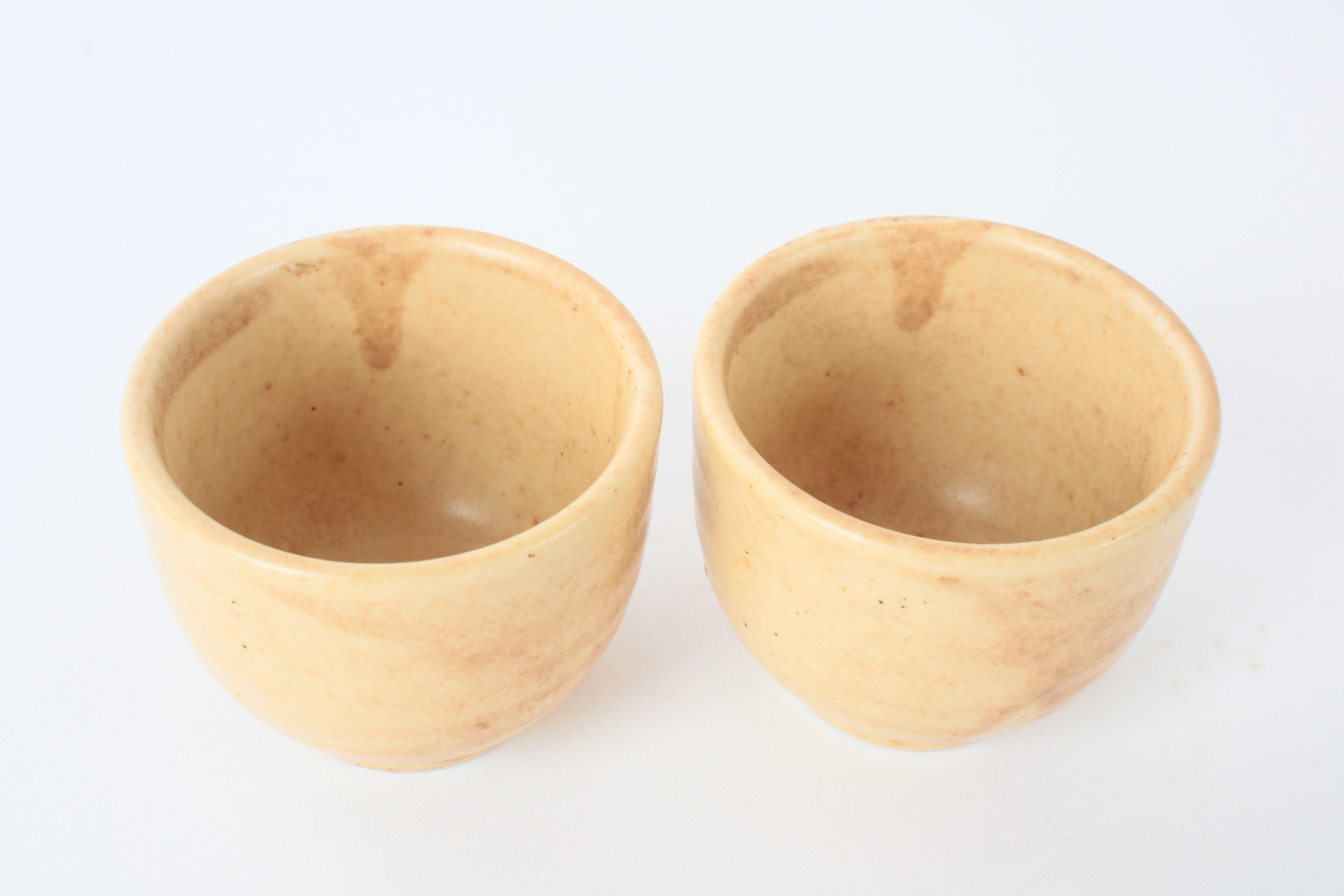Mino ware Japanese Ceramic Chicken Shape Tokkuri and Sake Cup set Brown and Green made in Japan