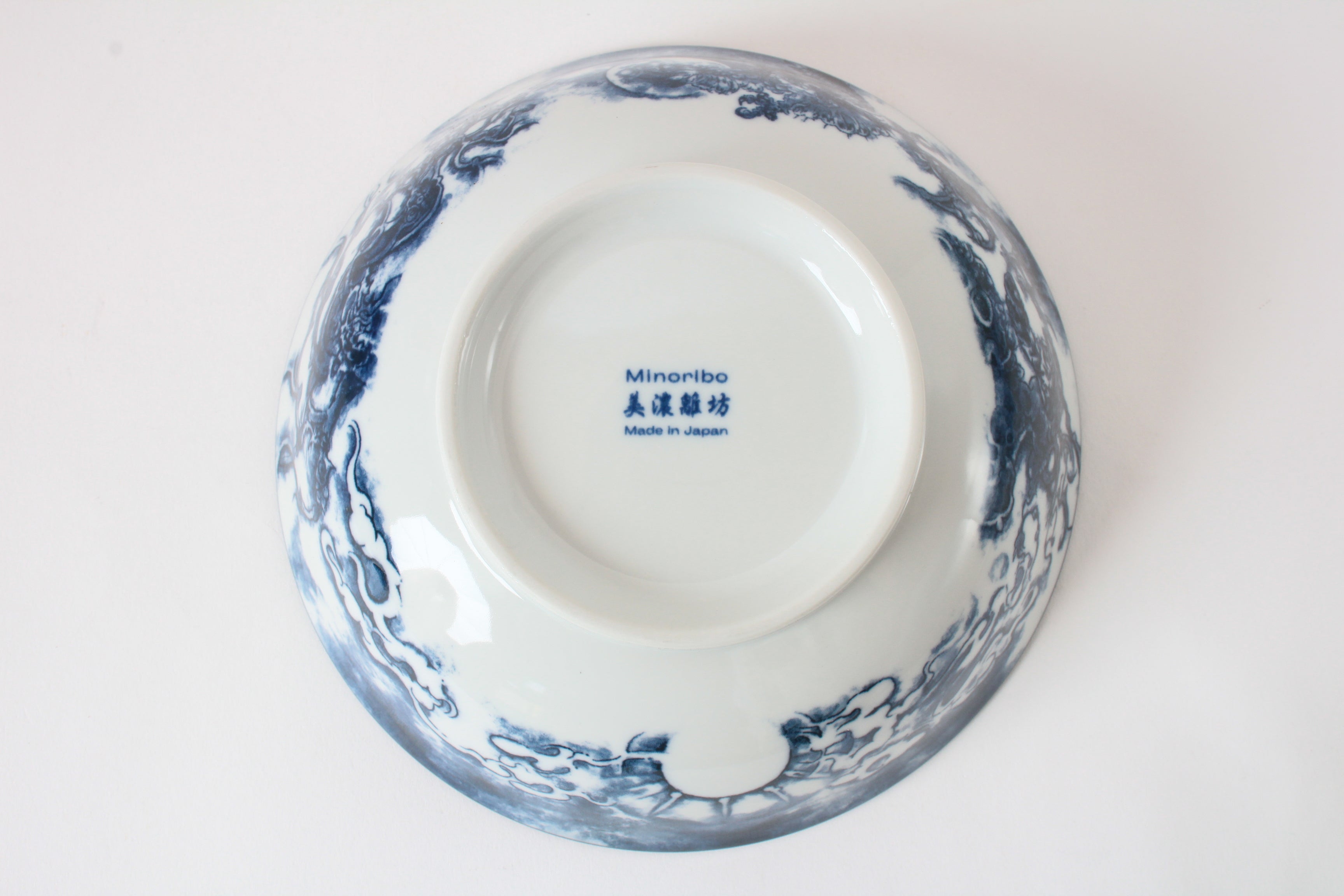 Mino ware Japanese Ramen Noodle Donburi Bowl Moonlight Owl Navy made in Japan
