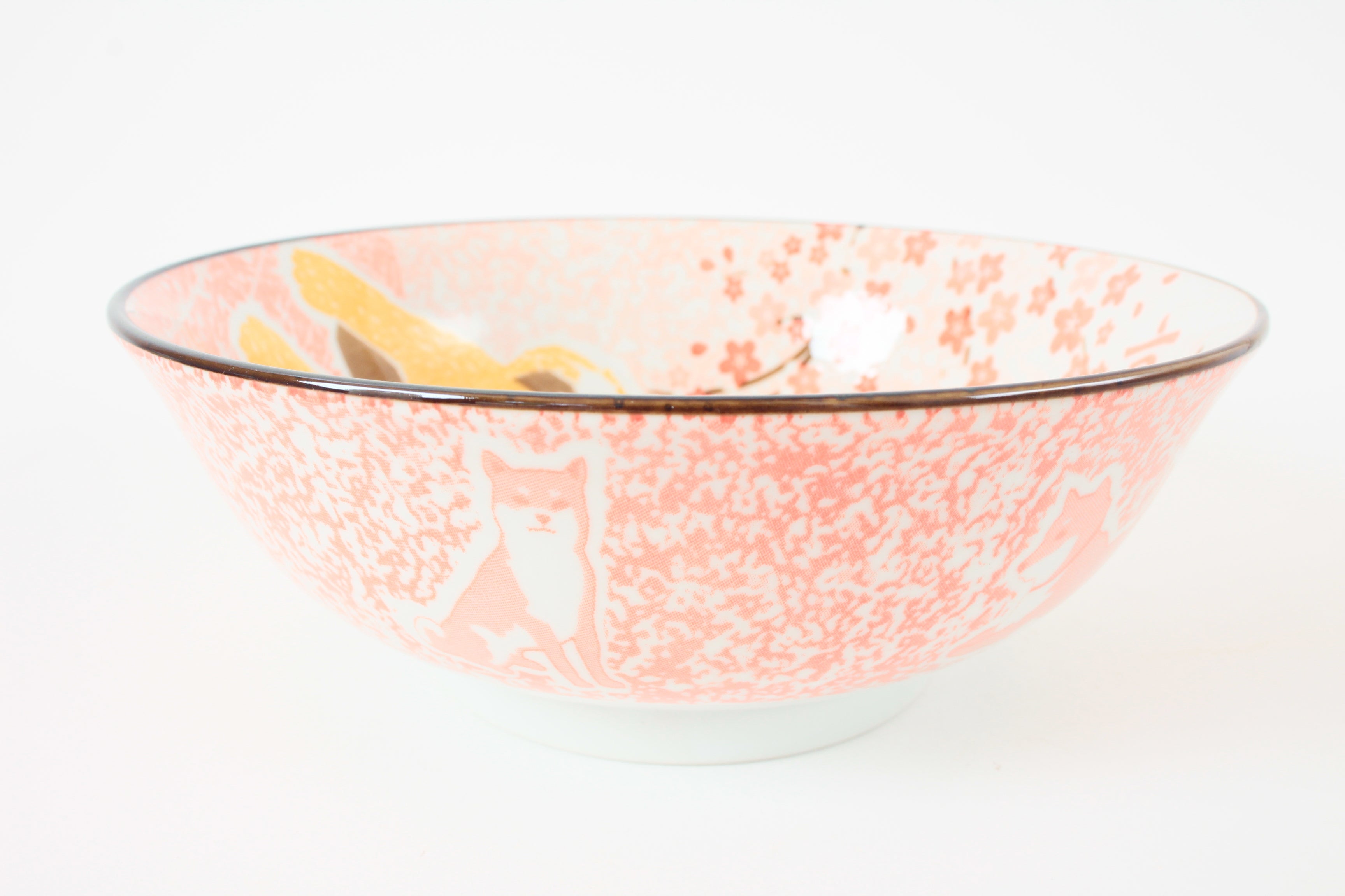 Mino ware Japanese Ramen Noodle Donburi Bowl Shibaken w/Kyoto made in Japan