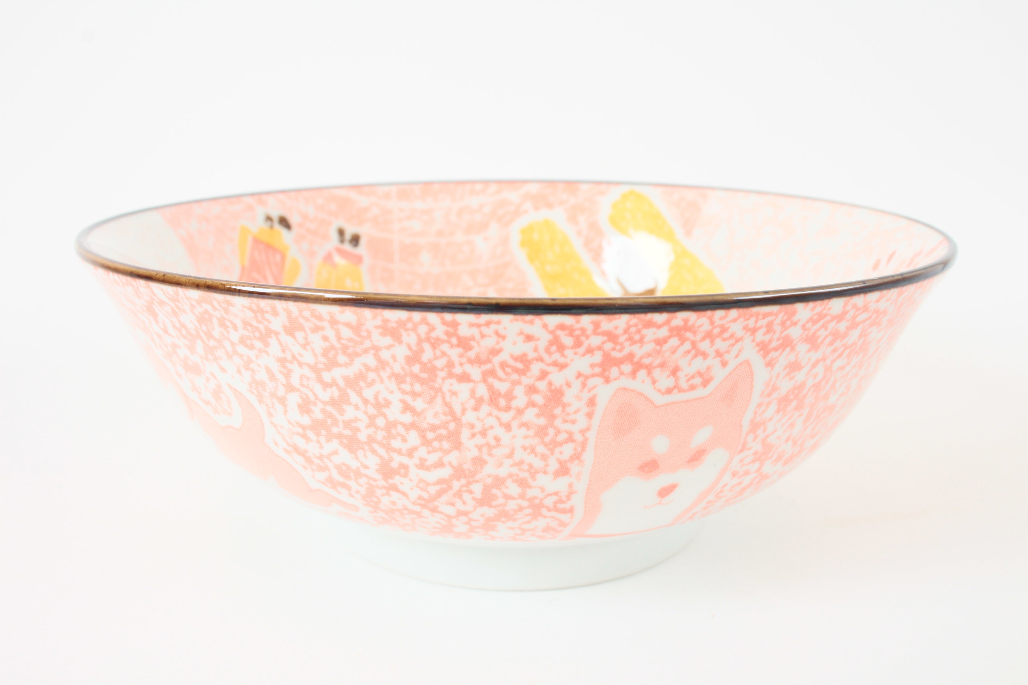 Mino ware Japanese Ramen Noodle Donburi Bowl Shibaken w/Kyoto made in Japan