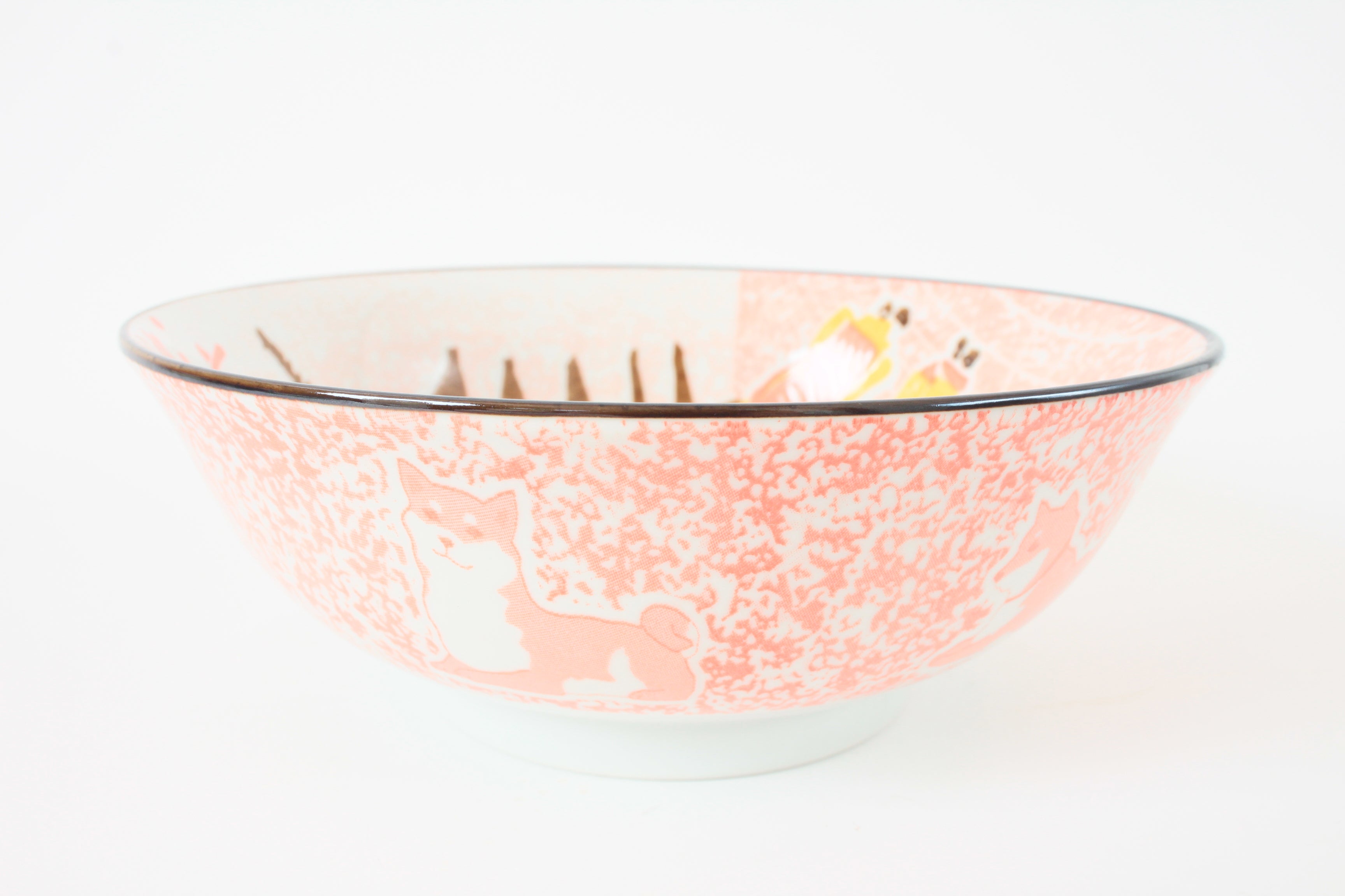 Mino ware Japanese Ramen Noodle Donburi Bowl Shibaken w/Kyoto made in Japan