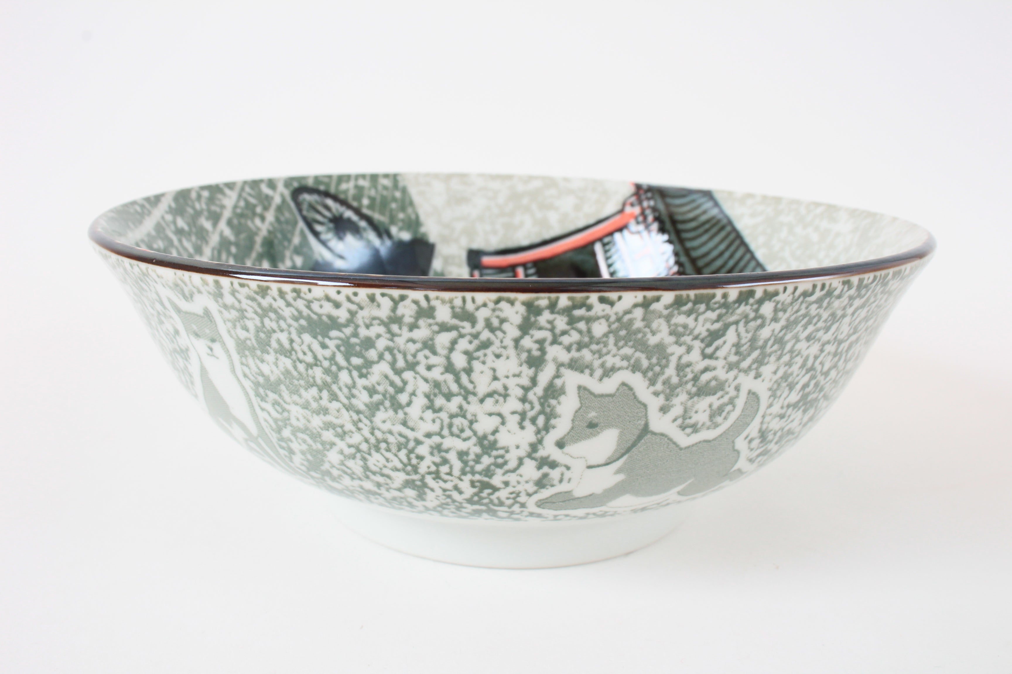 Mino ware Japanese Ramen Noodle Donburi Bowl Shibaken w/Asakusa made in Japan