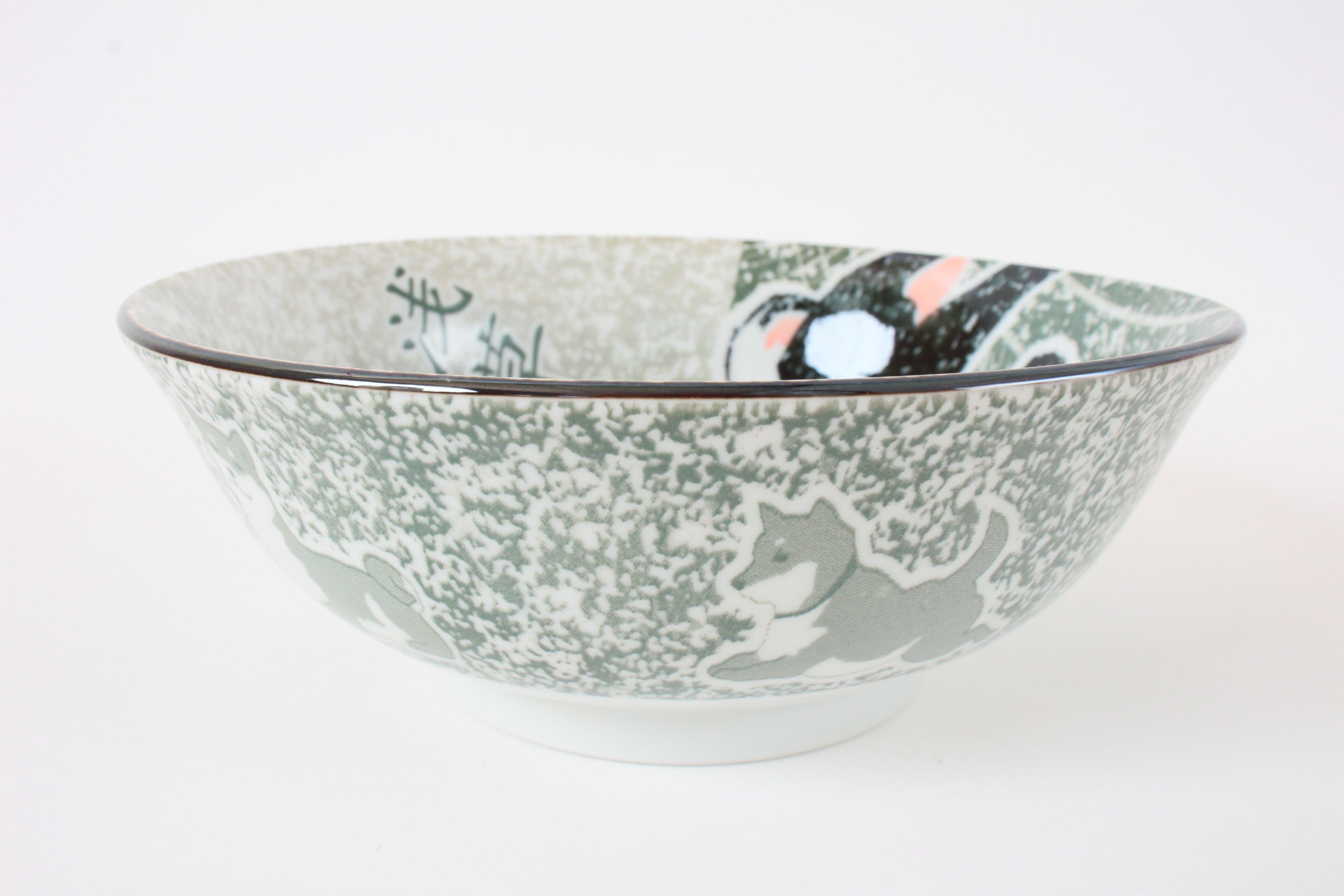 Mino ware Japanese Ramen Noodle Donburi Bowl Shibaken w/Asakusa made in Japan