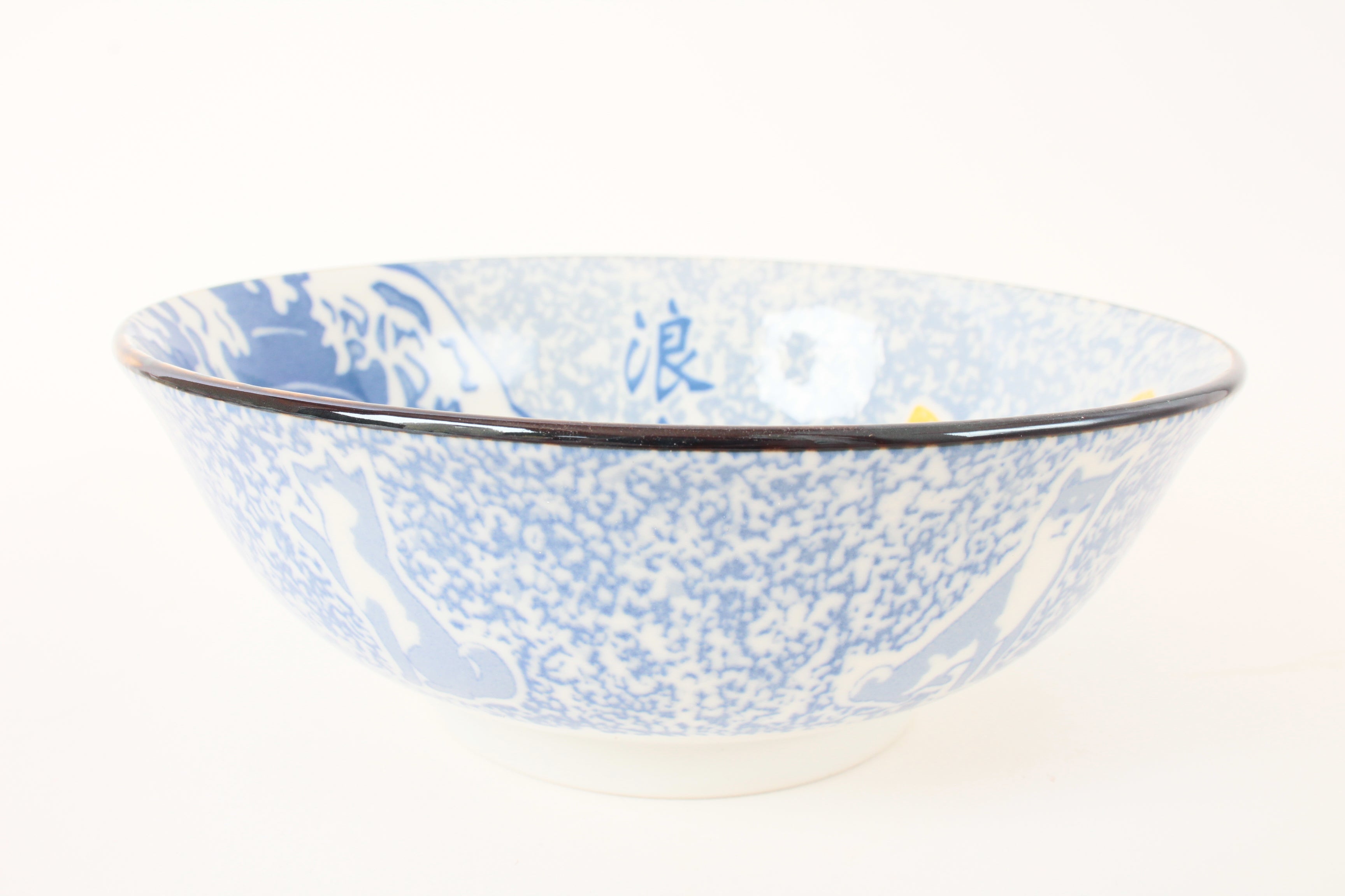 Mino ware Japanese Ramen Noodle Donburi Bowl Shibaken w/Namiura made in Japan
