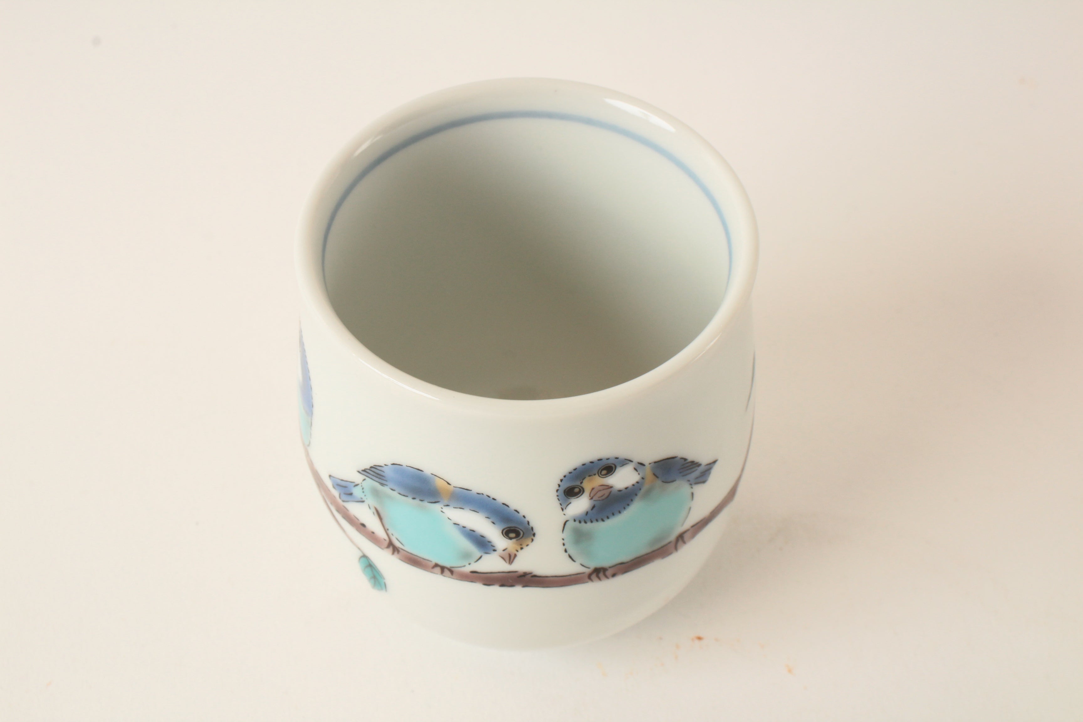 Kutani ware Japanese Ceramic Yunomi Chawan Tea Cup Varied Tit made in Japan