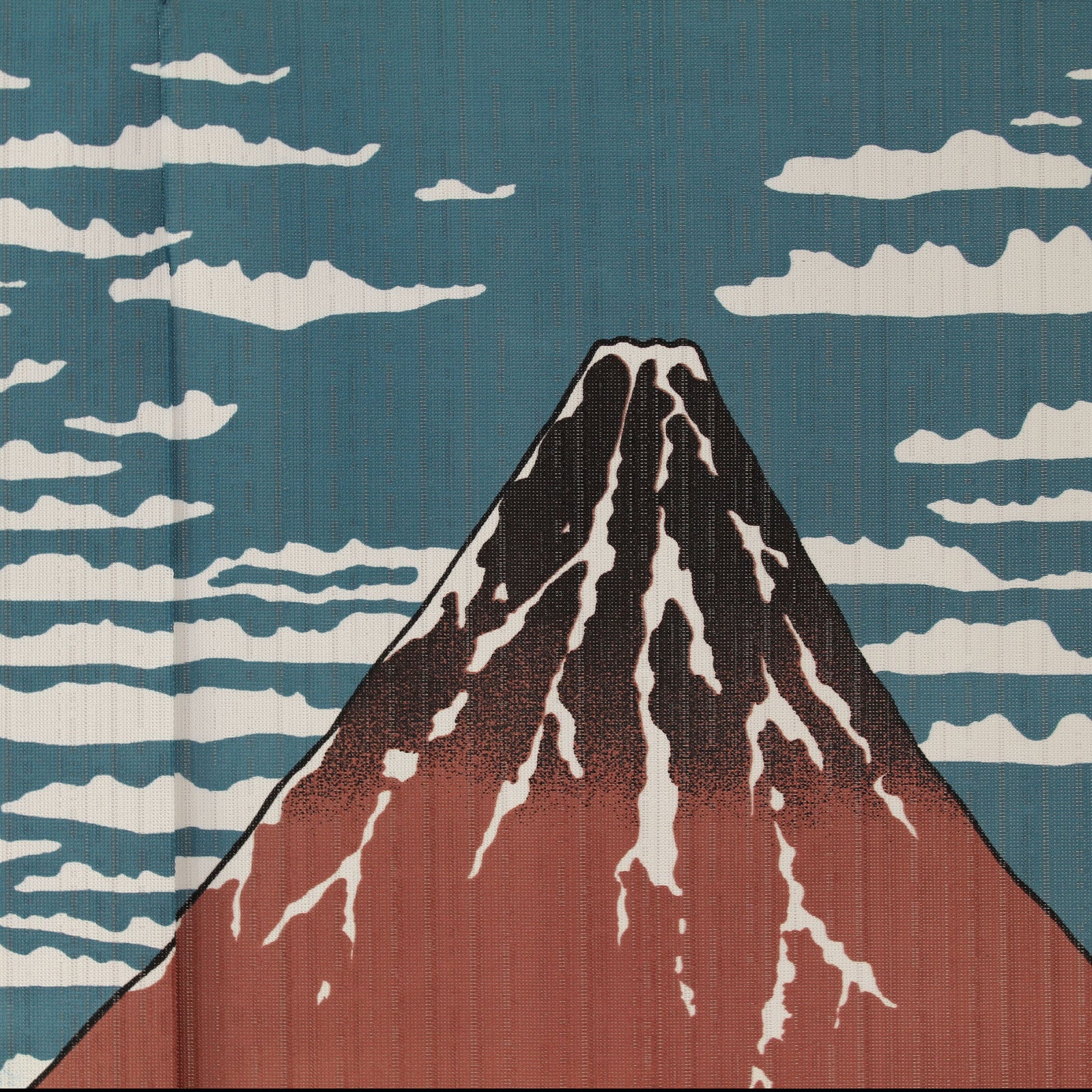 Japanese Noren Doorway Curtain Tapestry Red Mt. Fuji made in Japan