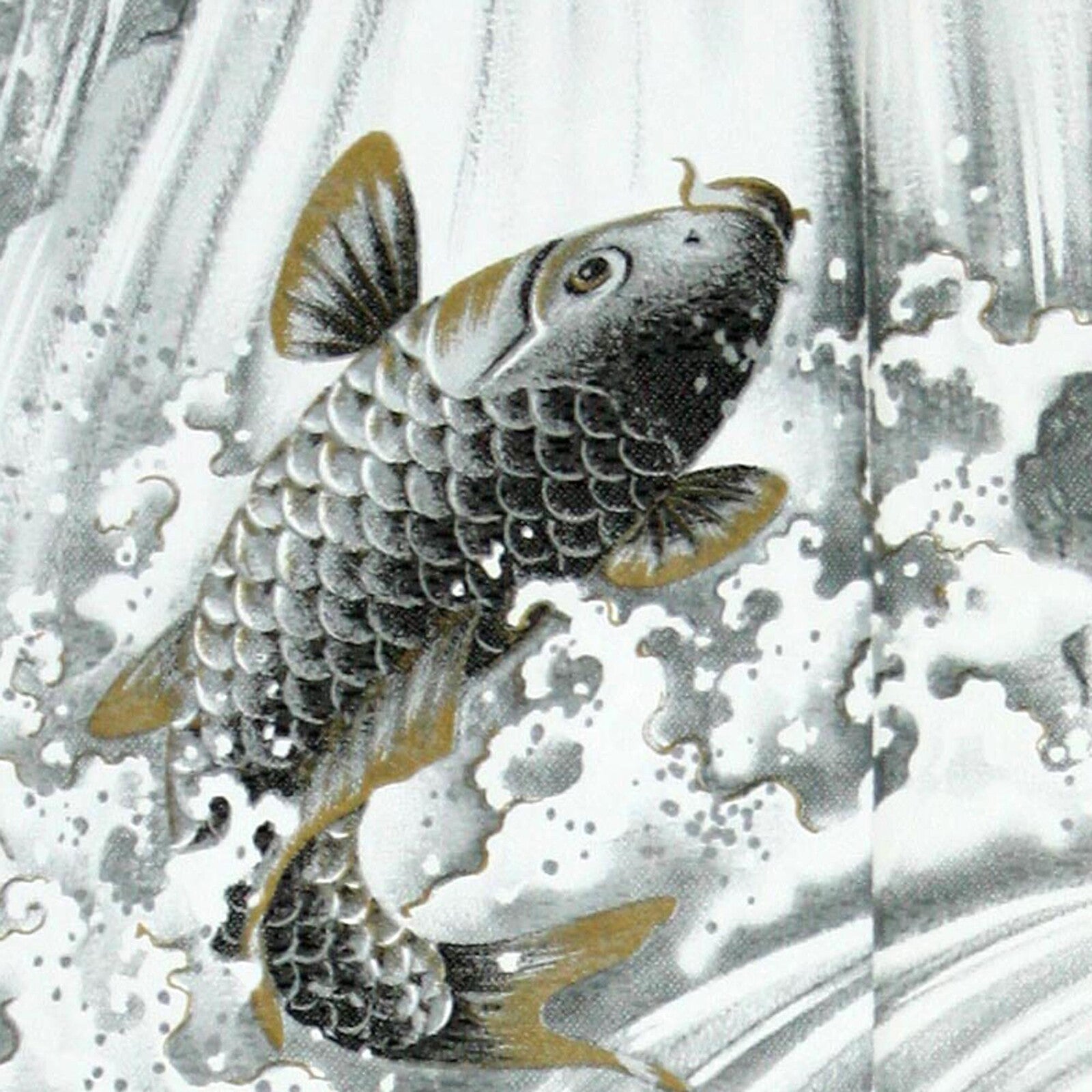 Japanese Noren Doorway Curtain Tapestry Carp Climbing the Waterfall made in Japan