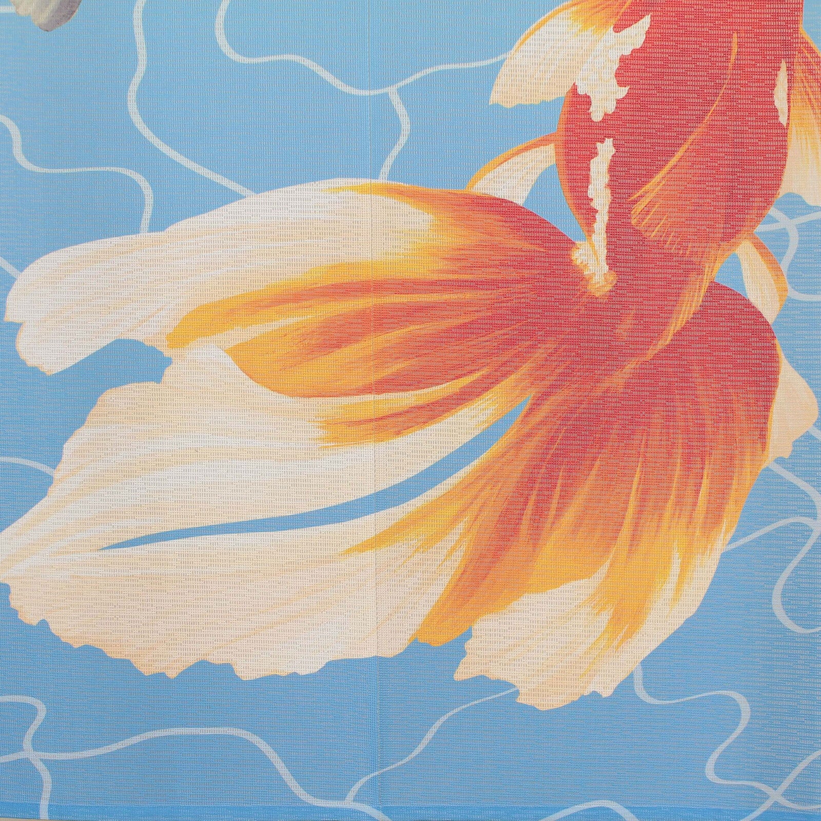 Japanese Noren Doorway Curtain Tapestry Carp Goldfish, Blue,  made in Japan