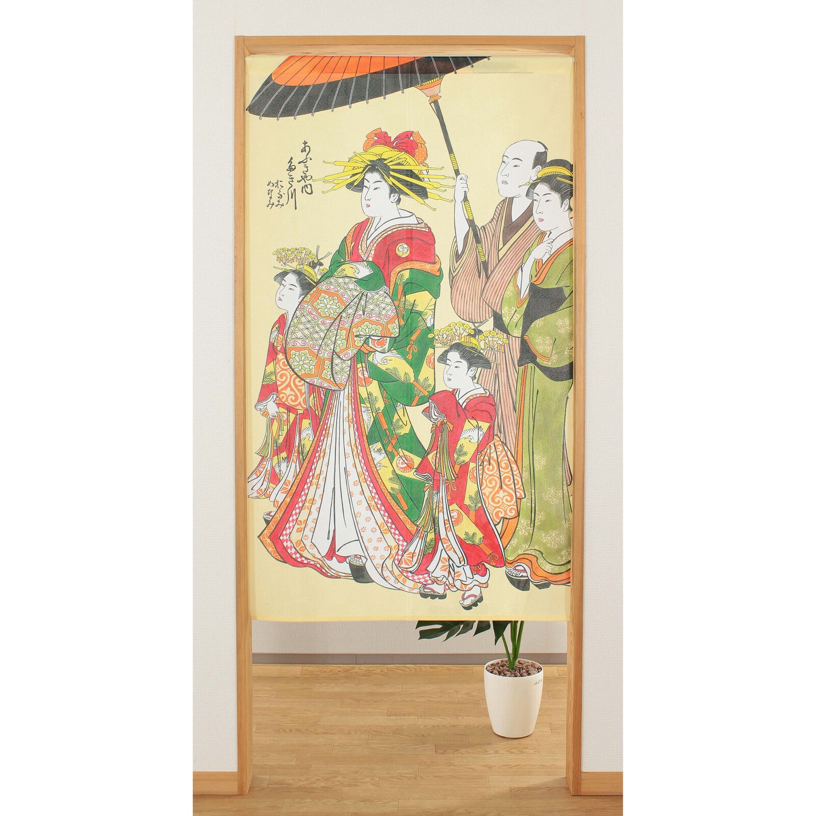 Japanese Noren Doorway Curtain Tapestry Oiran made in Japan