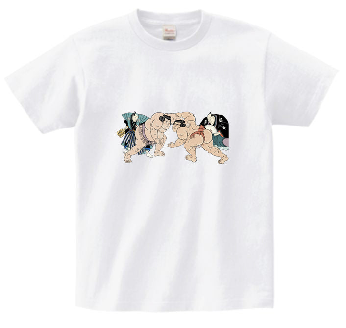 Japanese Ukiyo-e Design T-shirt Sumo Wrestling 5.6oz